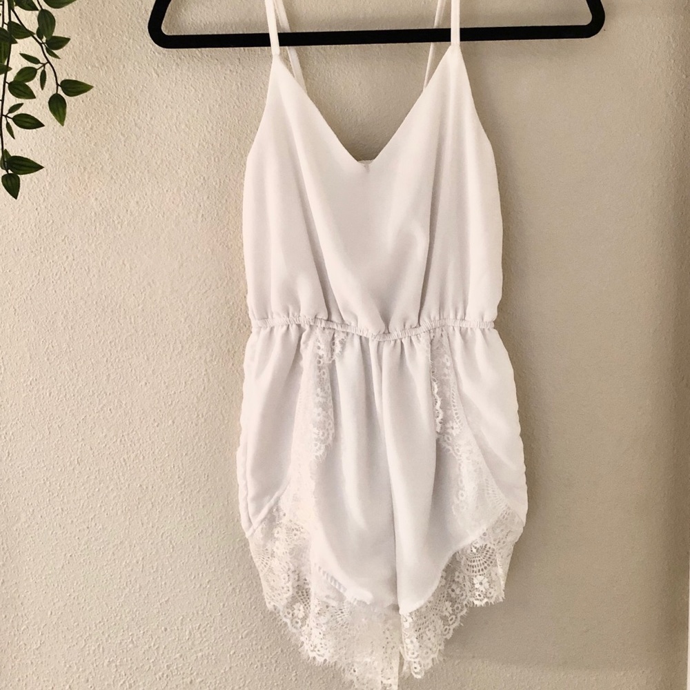 White lace romper